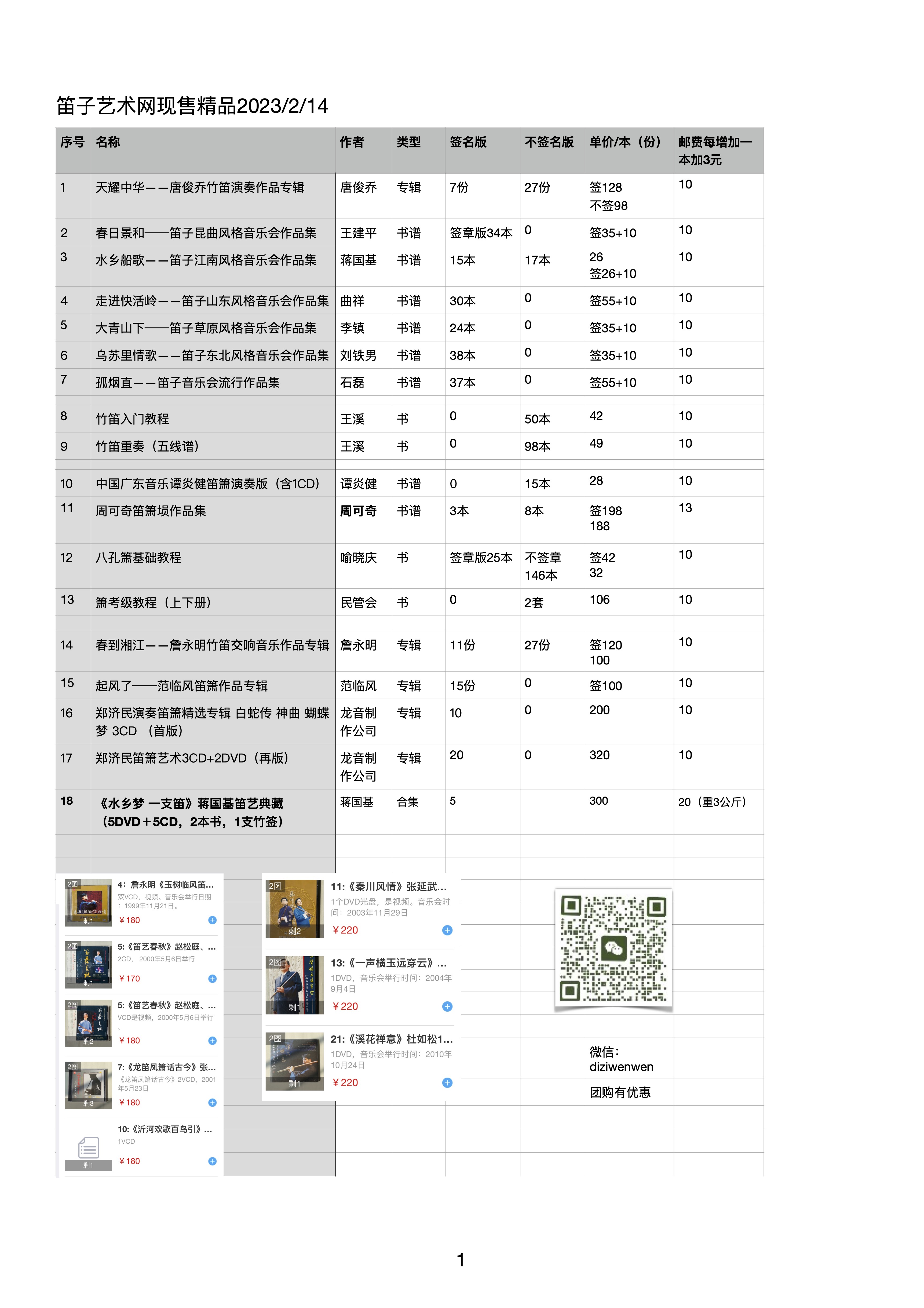 笛子艺术网在售的精品清单